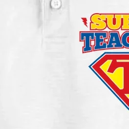 Superteacher Superhero Funny Teacher Gift Idea Dry Zone Grid Performance Polo