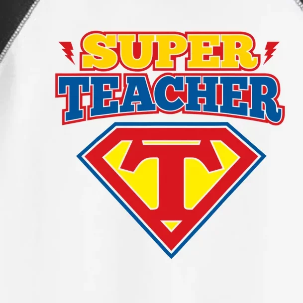 Superteacher Superhero Funny Teacher Gift Idea Toddler Fine Jersey T-Shirt