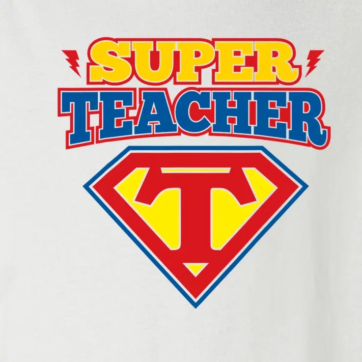 Superteacher Superhero Funny Teacher Gift Idea Toddler Long Sleeve Shirt