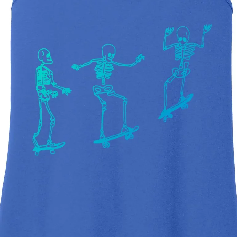 Skateboarding Skeleton Funny Skater Skating Aesthetic Gift Ladies Essential Tank