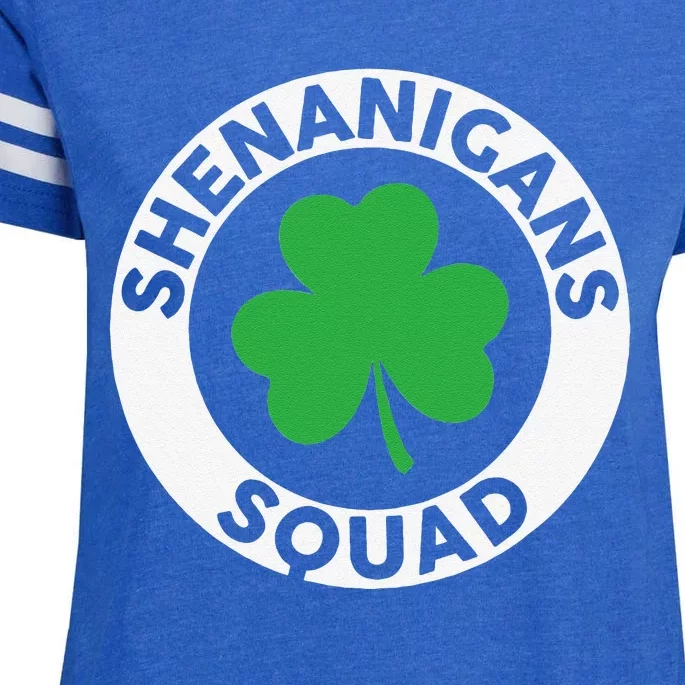 Shenanigans Squad Funny Irish Shamrock St Patricks Day Enza Ladies Jersey Football T-Shirt