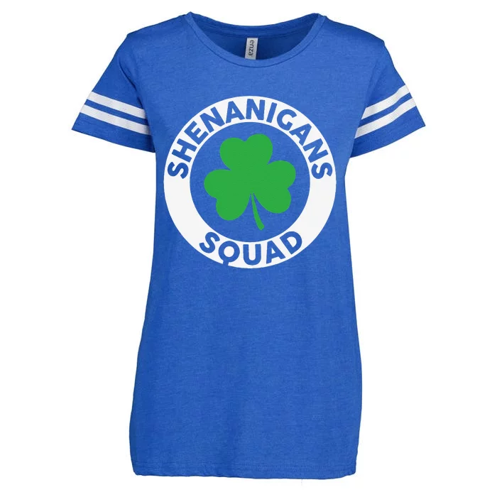 Shenanigans Squad Funny Irish Shamrock St Patricks Day Enza Ladies Jersey Football T-Shirt