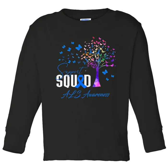 Support Squad For Als Awareness Toddler Long Sleeve Shirt