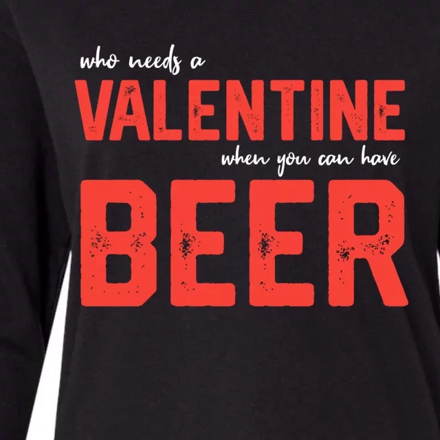 Single 'S Funny Anti Valentines Day Beer Ing Great Gift Womens Cotton Relaxed Long Sleeve T-Shirt