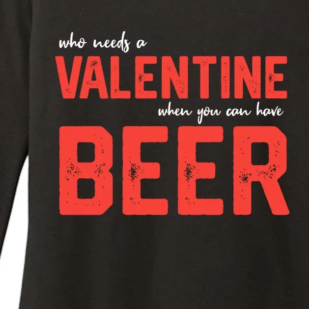 Single 'S Funny Anti Valentines Day Beer Ing Great Gift Womens CVC Long Sleeve Shirt