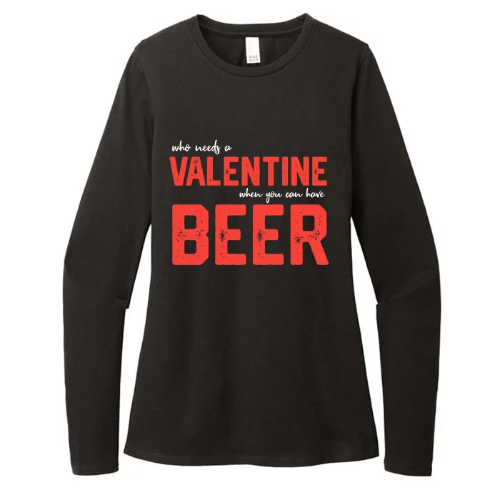 Single 'S Funny Anti Valentines Day Beer Ing Great Gift Womens CVC Long Sleeve Shirt