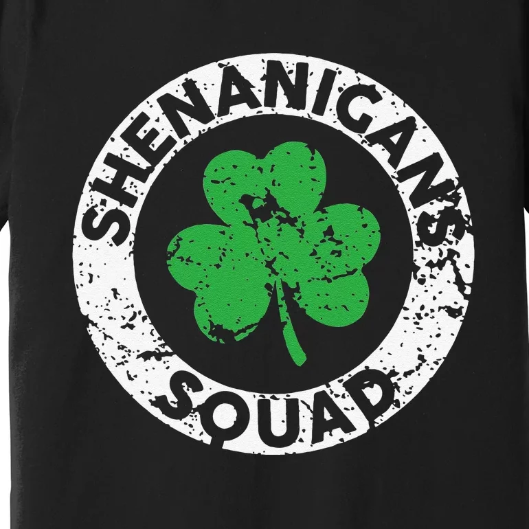 Shenanigans Squad Funny Irish Shamrock St Patricks Day Premium T-Shirt