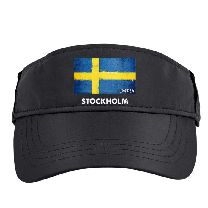 Stockholm Sweden Flag Stockholm Adult Drive Performance Visor