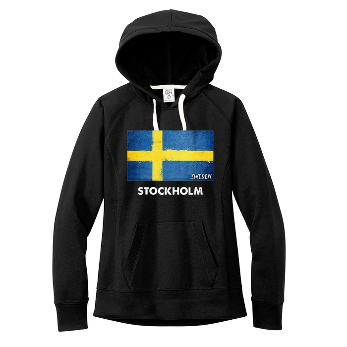 Stockholm Sweden Flag Stockholm Women's Fleece Hoodie