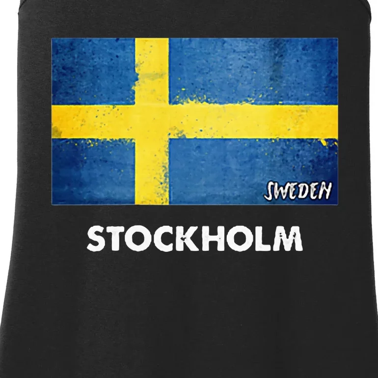 Stockholm Sweden Flag Stockholm Ladies Essential Tank