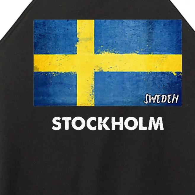 Stockholm Sweden Flag Stockholm Women’s Perfect Tri Rocker Tank