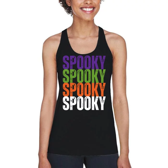 Spooky Spooky Funny Cute Halloween Women's Racerback Tank