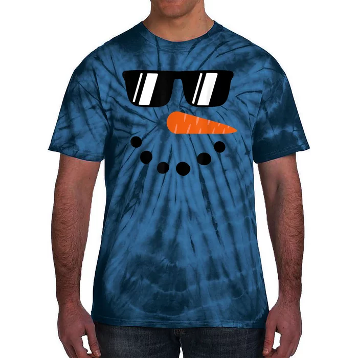 Snowman Shirt For Boys Toddlers Glasses Christmas Winter Tie-Dye T-Shirt