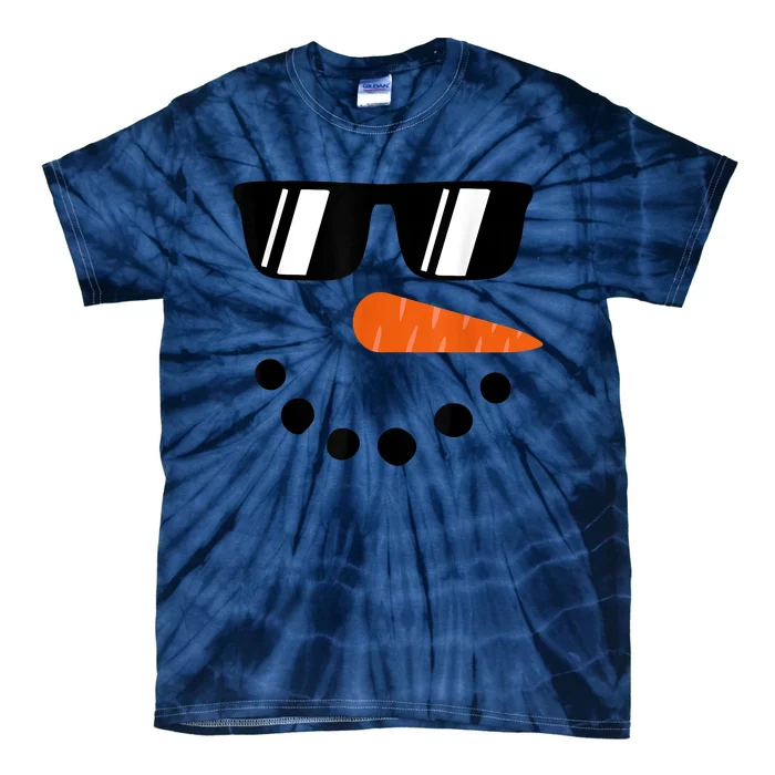 Snowman Shirt For Boys Toddlers Glasses Christmas Winter Tie-Dye T-Shirt