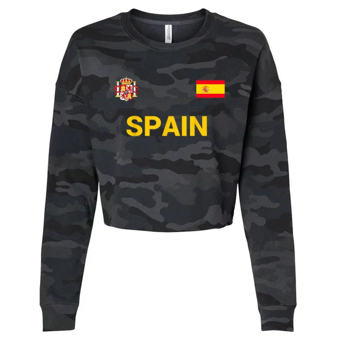 Spain Shirt-Espana Flag Jersey Soccer -Football Cropped Pullover Crew