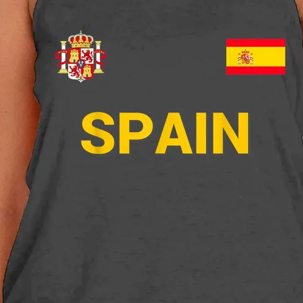 Spain Shirt-Espana Flag Jersey Soccer -Football Women's Knotted Racerback Tank