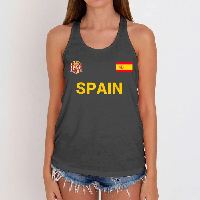 Spain Shirt-Espana Flag Jersey Soccer -Football Women's Knotted Racerback Tank