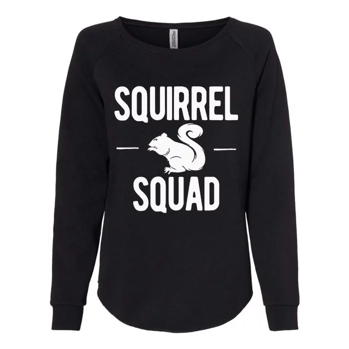 Squirrel Squad Funny Womens California Wash Sweatshirt