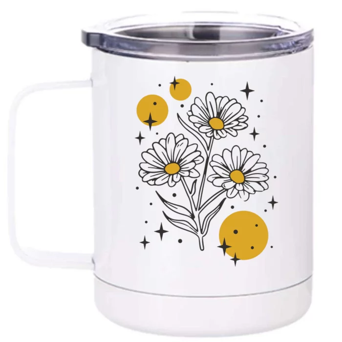 Sunflower Spring Floral Front & Back 12oz Stainless Steel Tumbler Cup