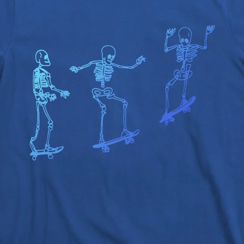 Skateboarding Skeleton Funny Skater Skating Aesthetic Gift T-Shirt