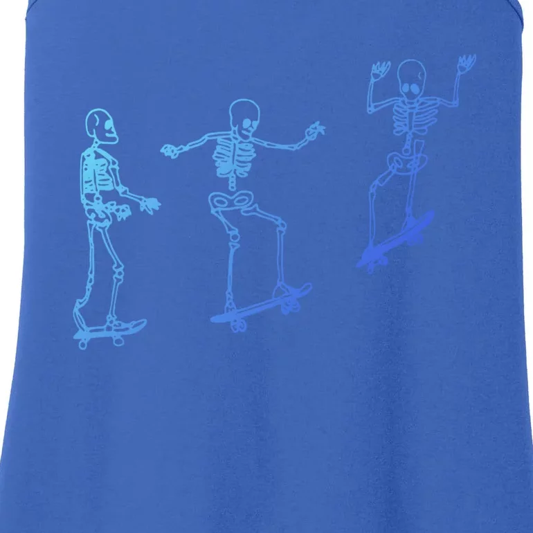 Skateboarding Skeleton Funny Skater Skating Aesthetic Gift Ladies Essential Tank