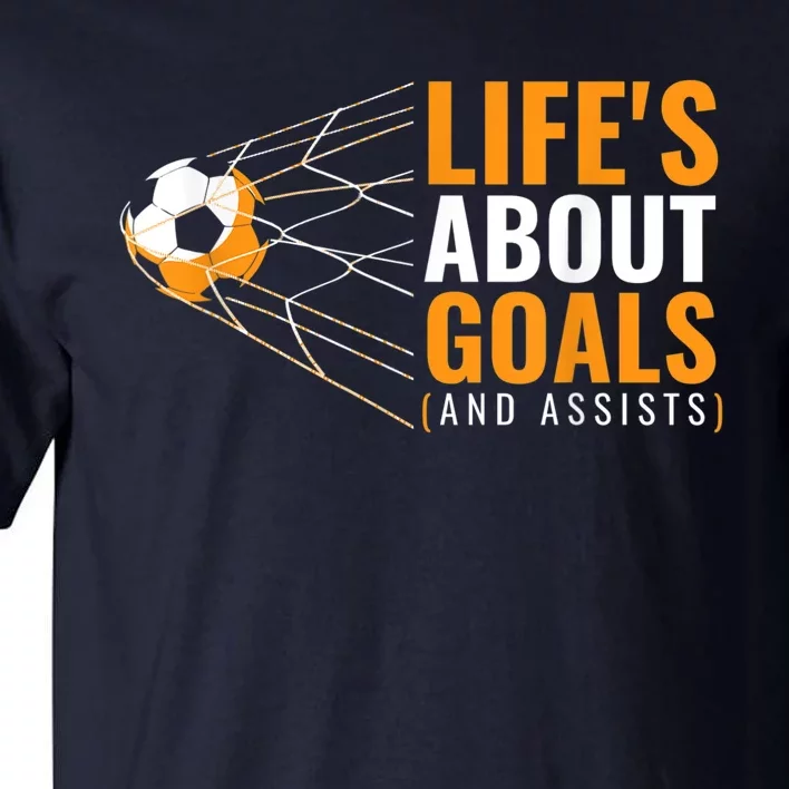 Soccer Shirt for Boys | 'Life's About Goals' | Boys Soccer Tall T-Shirt