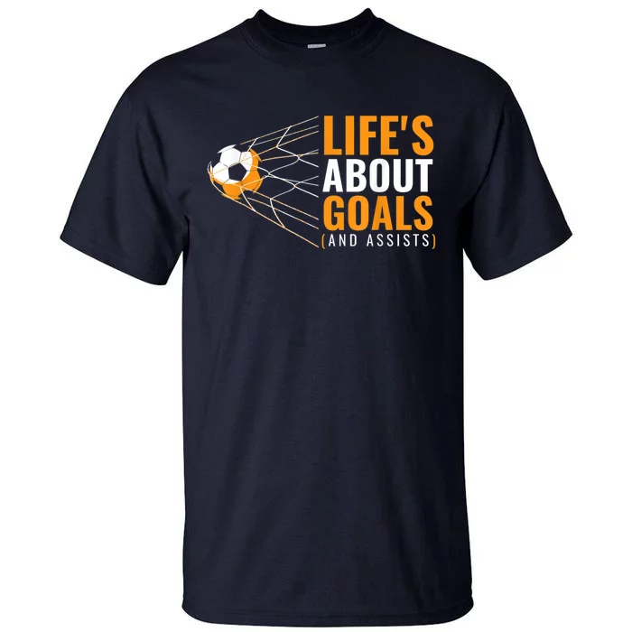 Soccer Shirt for Boys | 'Life's About Goals' | Boys Soccer Tall T-Shirt