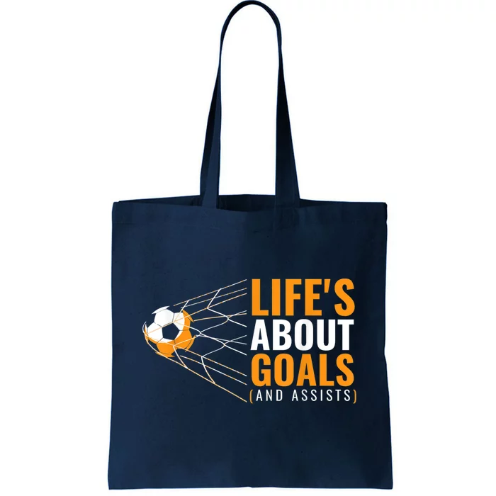 Soccer Shirt for Boys | 'Life's About Goals' | Boys Soccer Tote Bag