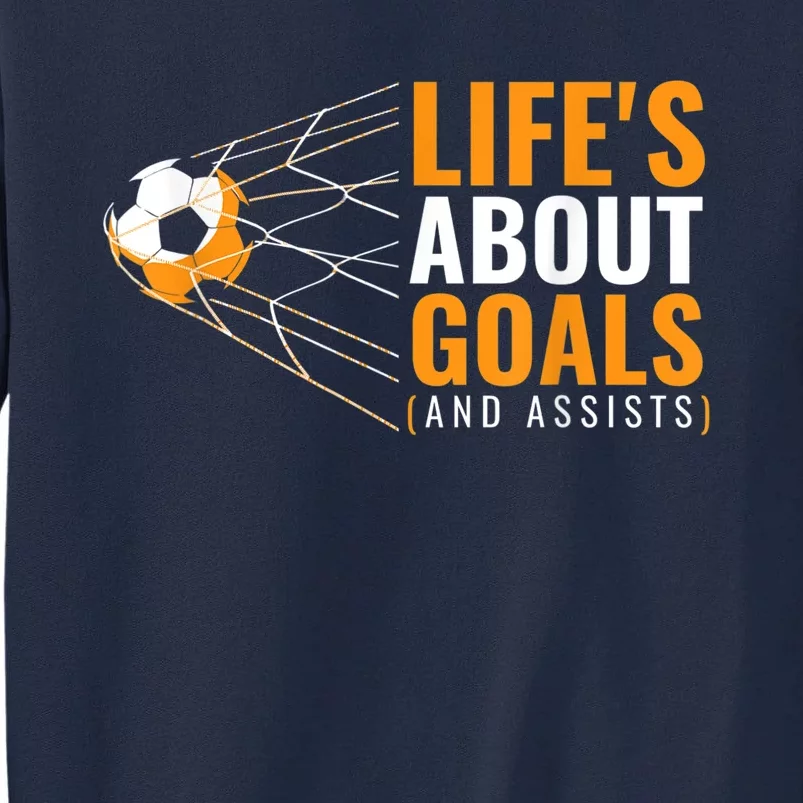 Soccer Shirt for Boys | 'Life's About Goals' | Boys Soccer Tall Sweatshirt