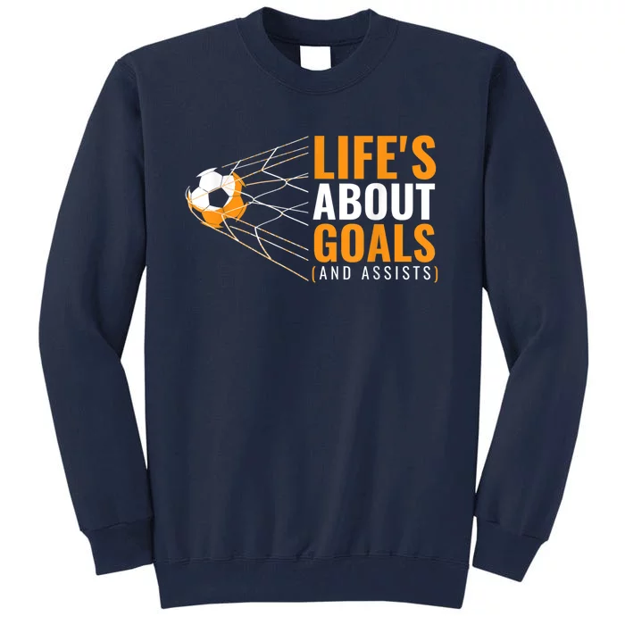 Soccer Shirt for Boys | 'Life's About Goals' | Boys Soccer Tall Sweatshirt