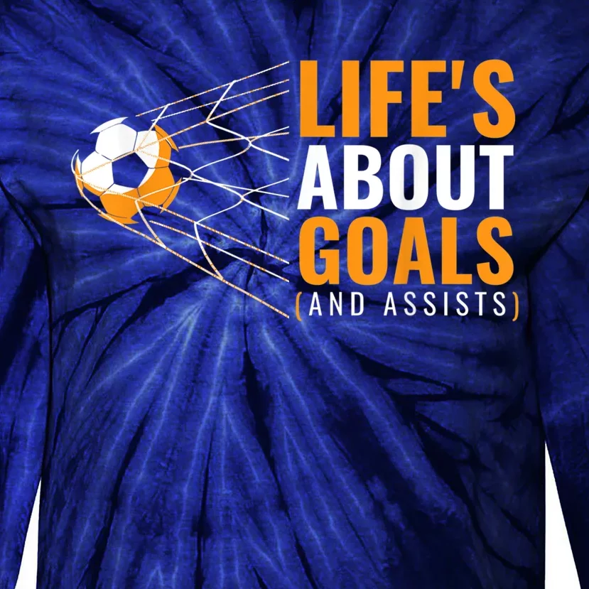 Soccer Shirt for Boys | 'Life's About Goals' | Boys Soccer Tie-Dye Long Sleeve Shirt