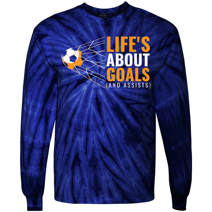 Soccer Shirt for Boys | 'Life's About Goals' | Boys Soccer Tie-Dye Long Sleeve Shirt