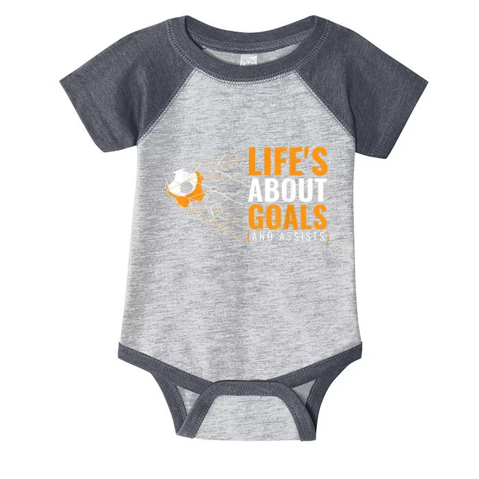 Soccer Shirt for Boys | 'Life's About Goals' | Boys Soccer Infant Baby Jersey Bodysuit