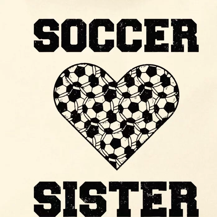 Soccer Sister Family Matching Sport Lover Soccer Ball Zip Tote Bag