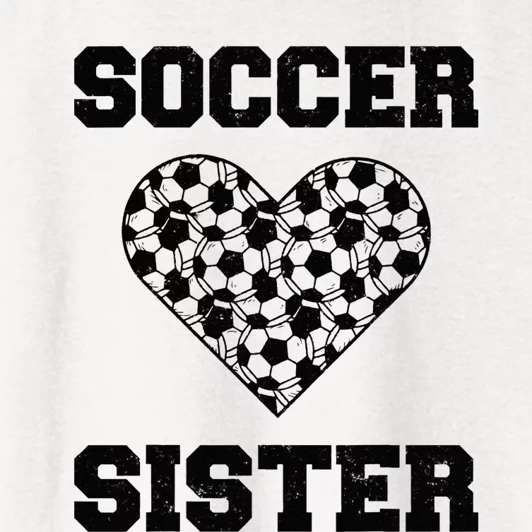 Soccer Sister Family Matching Sport Lover Soccer Ball Women's Crop Top Tee