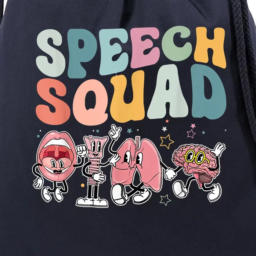 Speech Squad Funny Speech Therapy Speech Pathologist Drawstring Bag