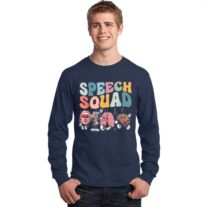 Speech Squad Funny Speech Therapy Speech Pathologist Tall Long Sleeve T-Shirt