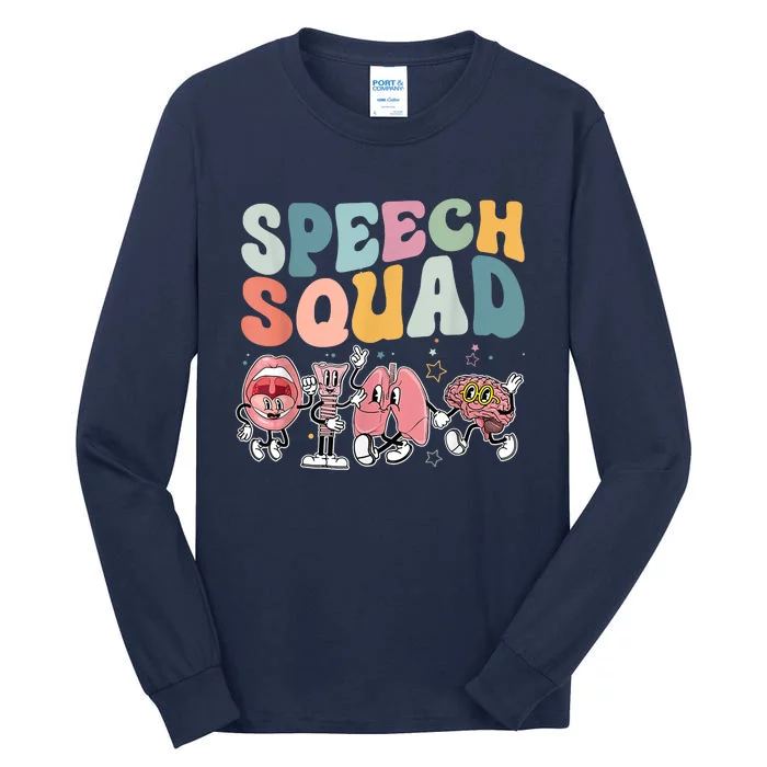 Speech Squad Funny Speech Therapy Speech Pathologist Tall Long Sleeve T-Shirt