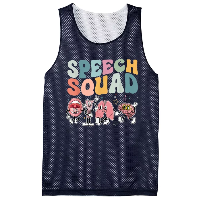 Speech Squad Funny Speech Therapy Speech Pathologist Mesh Reversible Basketball Jersey Tank