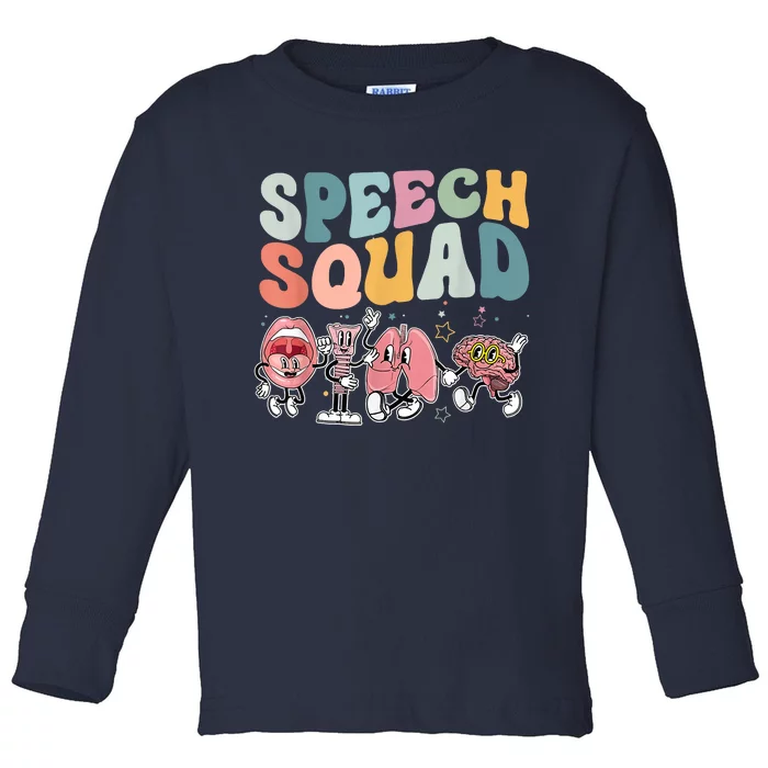 Speech Squad Funny Speech Therapy Speech Pathologist Toddler Long Sleeve Shirt