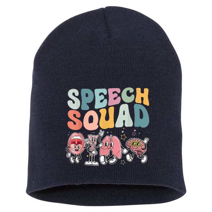 Speech Squad Funny Speech Therapy Speech Pathologist Short Acrylic Beanie