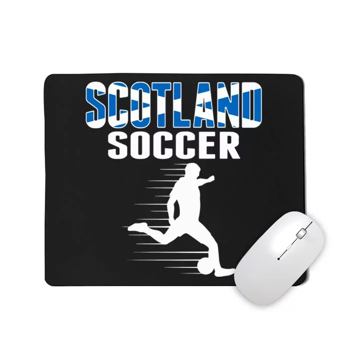 Scotland Soccer Fans Jersey Scottish Flag Football Lovers Mousepad