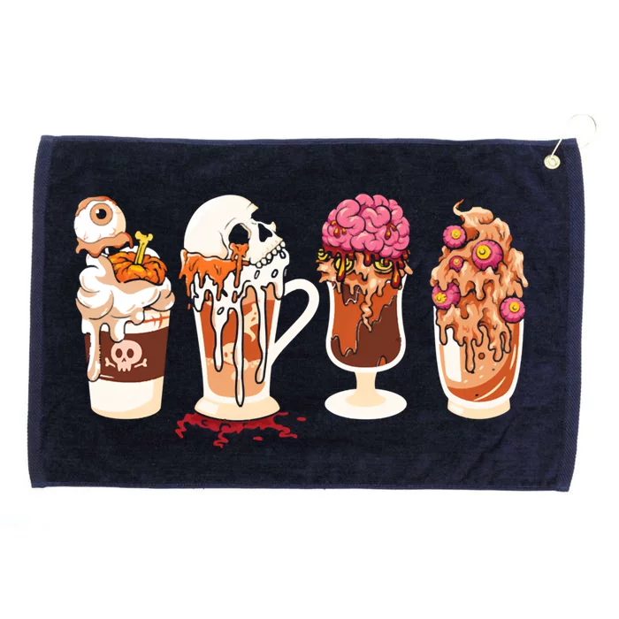 Spooky Season Fall Coffee Horror Movie And Coffee Halloween Meaningful Gift Grommeted Golf Towel