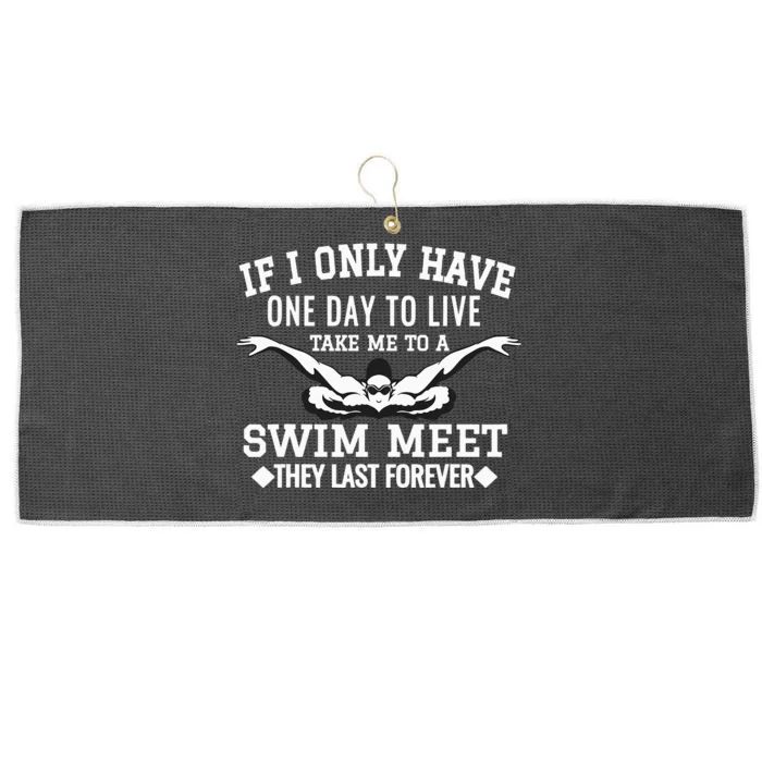 Swim Swimmer Funny Swimming Sport Practice Large Microfiber Waffle Golf Towel