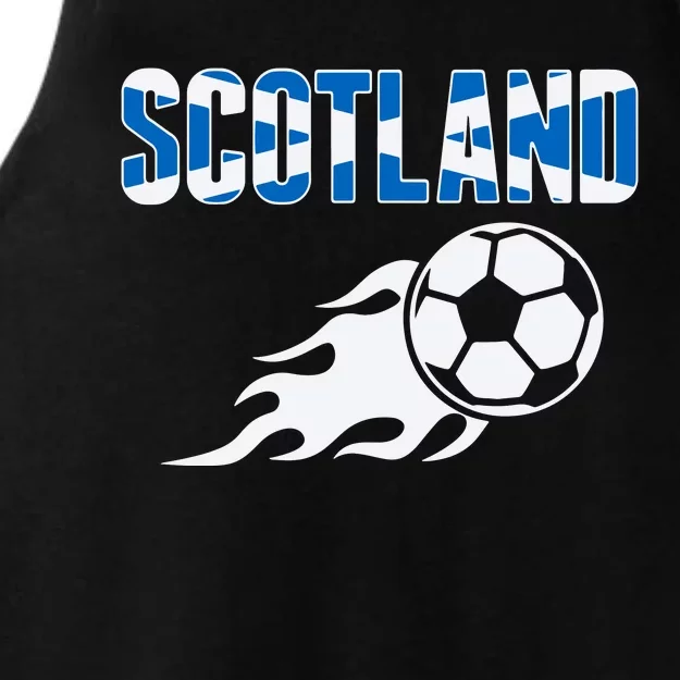 Scotland Soccer Fans Jersey Scottish Flag Football Lovers Ladies Tri-Blend Wicking Tank