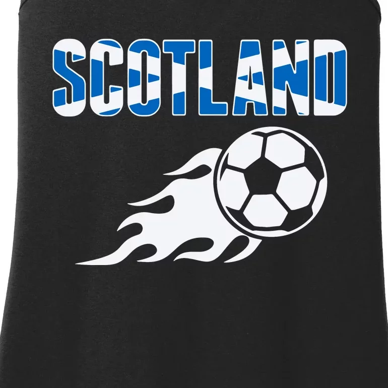 Scotland Soccer Fans Jersey Scottish Flag Football Lovers Ladies Essential Tank