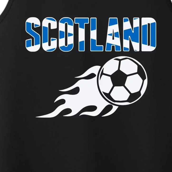 Scotland Soccer Fans Jersey Scottish Flag Football Lovers Performance Tank