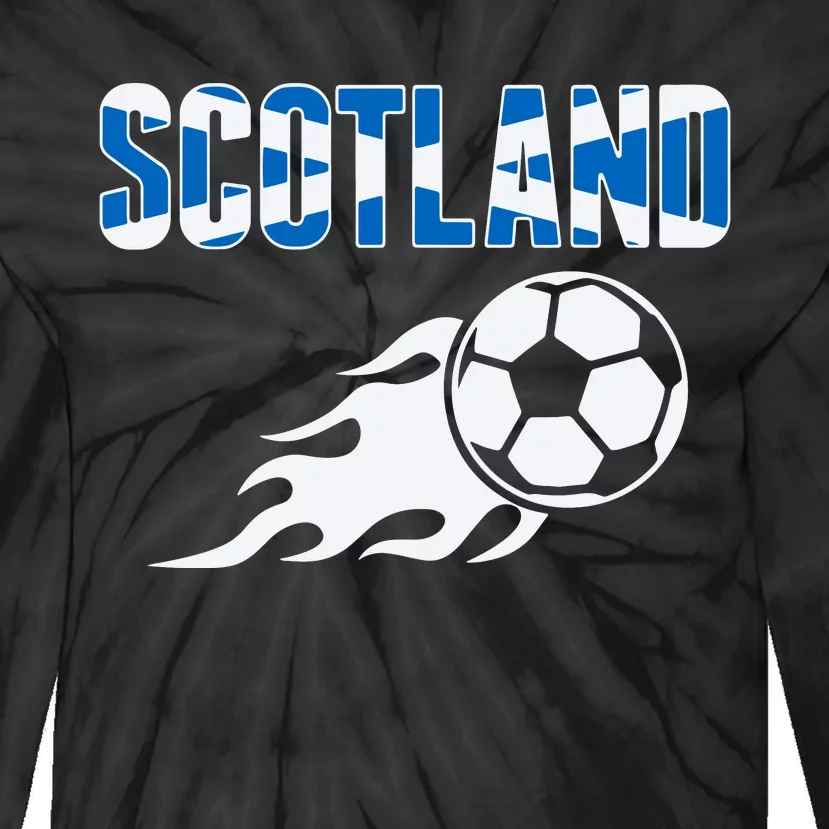 Scotland Soccer Fans Jersey Scottish Flag Football Lovers Tie-Dye Long Sleeve Shirt