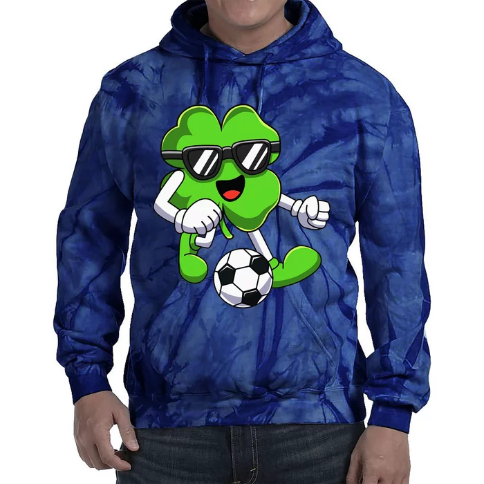 Shamrock Soccer Funny St Patricks Day irish Tie Dye Hoodie