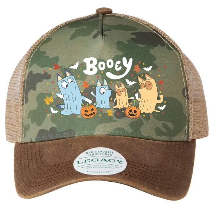 Spooky Season Funny Ghost Booey Halloween Family Matching Legacy Tie Dye Trucker Hat